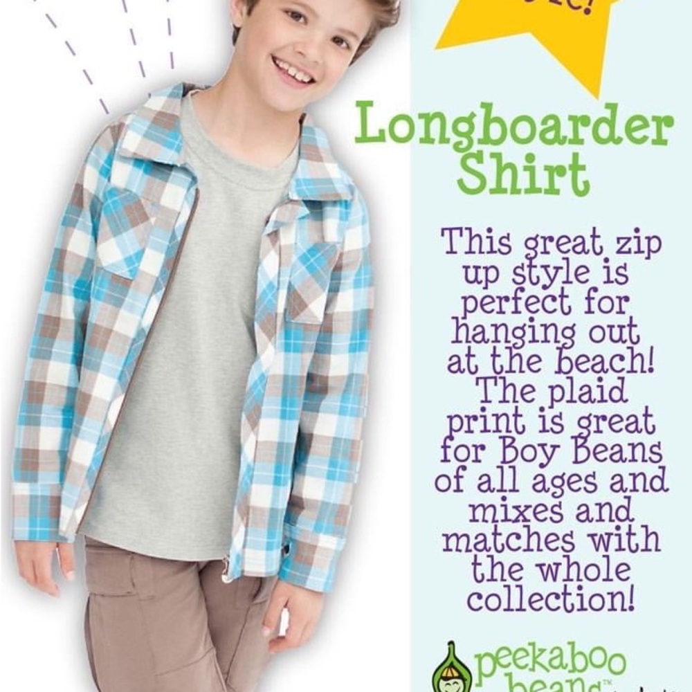 EUC Peekaboo Beans Longboarder shirt. Size 8.